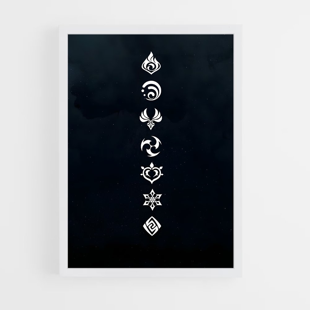 Poster Tribal Aether – affiche Genshin impact (vue 3)